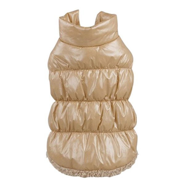 Maxbell Maxbell Pet Dog Puppy Cat Clothing Supplies Winter Warm Padded Coat Down Jacket Vest Apparel Outfit Beige M Cheap