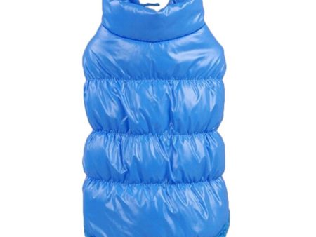 Maxbell Maxbell Pet Dog Puppy Cat Clothing Supplies Winter Warm Padded Coat Down Jacket Vest Apparel Outfit Blue XS Fashion