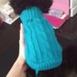 Maxbell Maxbell Dog Puppy Warm Winter Knitted Fashionable Soft Durable Sweater Clothes Apparel Costume Outfit Pet Supplies 6# Lake Blue Cheap