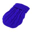 Maxbell Maxbell Dog Puppy Warm Winter Knitted Fashionable Soft Durable Sweater Clothes Apparel Costume Outfit Pet Supplies 4# Deep Blue Fashion