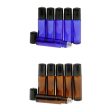 Maxbell Maxbell 12 Pieces 10ml Empty Glass Roll On Bottles for Essential Perfume Brown Blue Hot on Sale