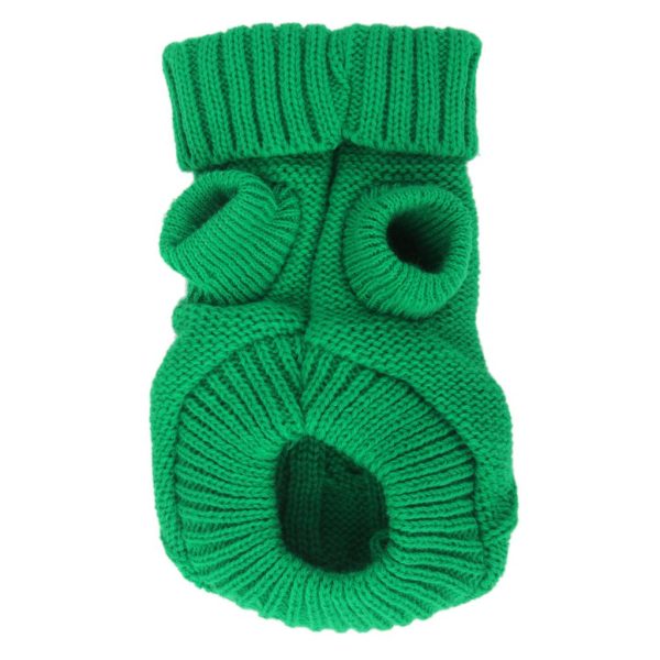 Maxbell Maxbell Dog Puppy Warm Winter Knitted Fashionable Soft Durable Sweater Clothes Apparel Costume Outfit Pet Supplies 8# Green on Sale