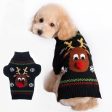 Maxbell Maxbell Fashionable Christmas Red Nose Reindeer Pattern Turtleneck Sweater Clothes For Pet Dogs Winter Clothing Apparel Outfit Supplies Size S Fashion