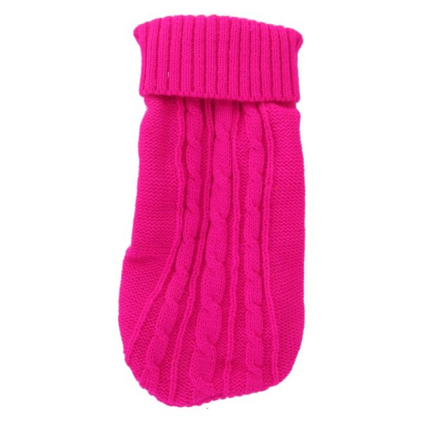 Maxbell Maxbell Dog Puppy Warm Winter Knitted Fashionable Soft Durable Sweater Clothes Apparel Costume Outfit Pet Supplies 4# Rose Red Cheap