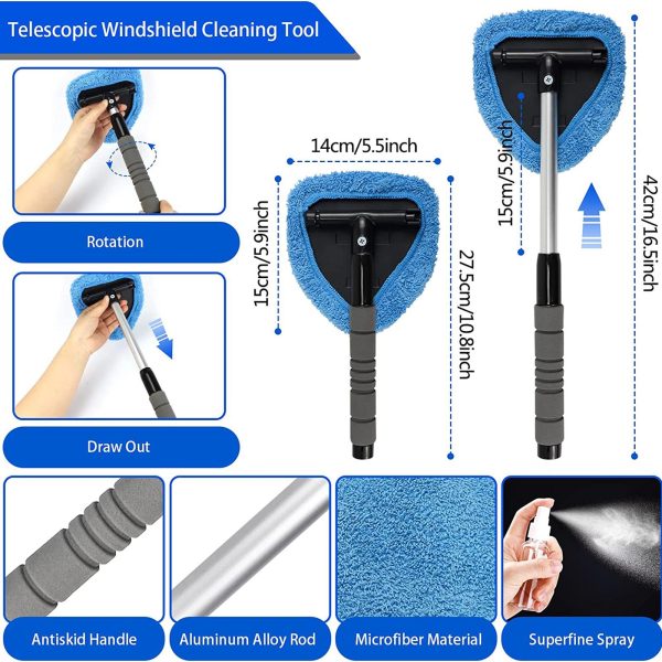 Maxbell Maxbell 16 Pieces Truck Car Interior Detailing Kit Windshield Cleaning Tool Blue Supply