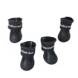 Maxbell Maxbell Pet Dog Puppy Supplies Dog Paw Protectors Waterproof Skidproof Rain Shoes Boot Size M Pack of 4PCS Black For Sale