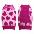 Maxbell Maxbell Pink Heart Pattern Charms Sweater Warm Clothes For Pet Dogs Winter Clothing Apparel Outfit Supplies Size XS Online Hot Sale