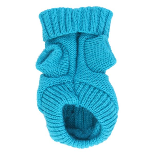 Maxbell Maxbell Dog Puppy Warm Winter Knitted Fashionable Soft Durable Sweater Clothes Apparel Costume Outfit Pet Supplies 8# Lake Blue Supply