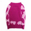 Maxbell Maxbell Pink Heart Pattern Charms Sweater Warm Clothes For Pet Dogs Winter Clothing Apparel Outfit Supplies Size XS Online Hot Sale