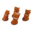 Maxbell Maxbell Pet Dog Puppy Supplies Dog Paw Protectors Winter Warm Cozy Shoes Boot Size M Pack of 4PCS Tan #3 Online Hot Sale