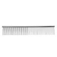 Maxbell Maxbell Pet Supplies Dead Loose Hair Removal Flea Comb Stainless Pin Dog Cat Dual Density Grooming Clean Brush Pet Accessory -M Sale