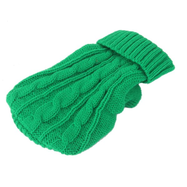 Maxbell Maxbell Dog Puppy Warm Winter Knitted Fashionable Soft Durable Sweater Clothes Apparel Costume Outfit Pet Supplies 8# Green on Sale