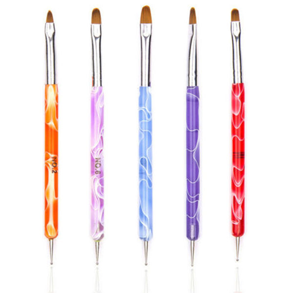 Maxbell Maxbell 5pcs Nail Art Design Painting Dotting Pen Brushes Manicure Tool Kit Set For Sale