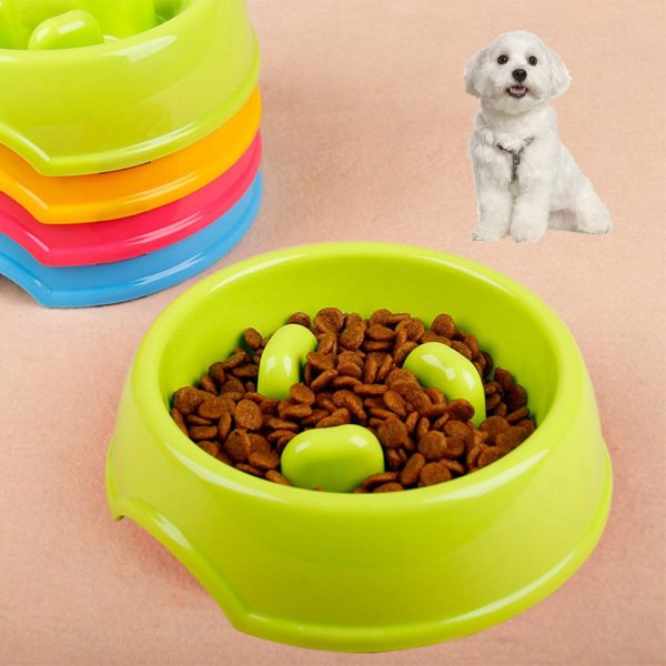 Maxbell Maxbell Pet Dog Puppy Supplies Eating Habits Improve Interactive Slow Feeder Anti-gulping Bowl Non Slip Food Maze - Yellow Online Hot Sale