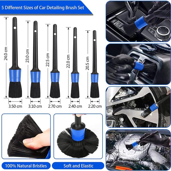 Maxbell Maxbell 16 Pieces Truck Car Interior Detailing Kit Windshield Cleaning Tool Blue Supply