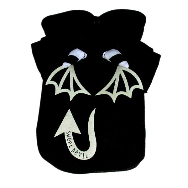 Maxbell Maxbell Dog Cat Glow In The Dark Apparel Coat Jacket Costume Pet Supplies Black S Online now