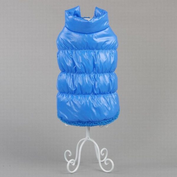 Maxbell Maxbell Pet Dog Puppy Cat Clothing Supplies Winter Warm Padded Coat Down Jacket Vest Apparel Outfit Blue XS Fashion