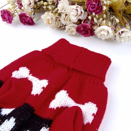 Maxbell Maxbell Pet Dog Supplies Fashionable Knit Turtleneck Dog Winter Clothing Dog Footprint Pattern Charms Sweater Red Size S For Discount