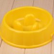 Maxbell Maxbell Pet Dog Puppy Supplies Eating Habits Improve Interactive Slow Feeder Anti-gulping Bowl Non Slip Food Maze - Yellow Online Hot Sale