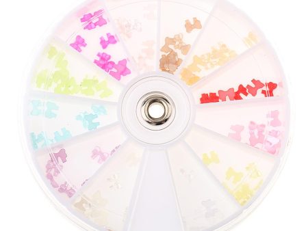 Maxbell Maxbell Plastic Mixed Colors Nail Art Rhinestones Butterfly Shape Tips Decoration Manicure Wheel For Sale