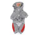 Maxbell Maxbell Soft Comfortable Fashionable Design Dog Puppy Hoodie Jumpsuit Coat Jacket Costume Outfit Clothing Accessory Pet Supplies Grey M Fashion