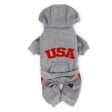 Maxbell Maxbell Soft Comfortable Fashionable Design Dog Puppy Hoodie Jumpsuit Coat Jacket Costume Outfit Clothing Accessory Pet Supplies Grey M Fashion