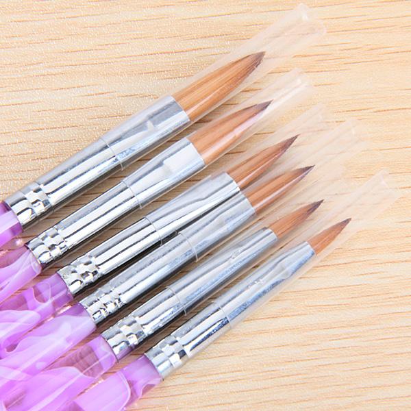 Maxbell Maxbell 6 Different Size Acrylic Nail Art Brush(NO.2,4,6,8,10,12) Sale