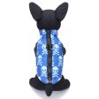 Maxbell Maxbell Pet Dog Skull Pattern Charms Cotton-Padded Vest Clothes Coat Apparel Outfit Pet Winter Clothing Supplies Size L Blue Cheap