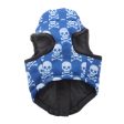 Maxbell Maxbell Pet Dog Skull Pattern Charms Cotton-Padded Vest Clothes Coat Apparel Outfit Pet Winter Clothing Supplies Size L Blue Cheap