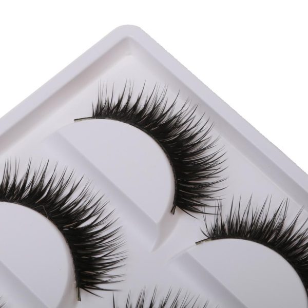 Maxbell 5 Pairs Thick Messy Cross False Eyelashes Makeup Beauty Natural Eye Lashes White Packing Cheap