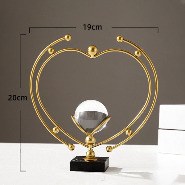 Maxbell Maxbell Ball Ornament Nordic Present Artwork Art Sculpture for Party Wedding Desktop Heart 19cmx20cm Sale