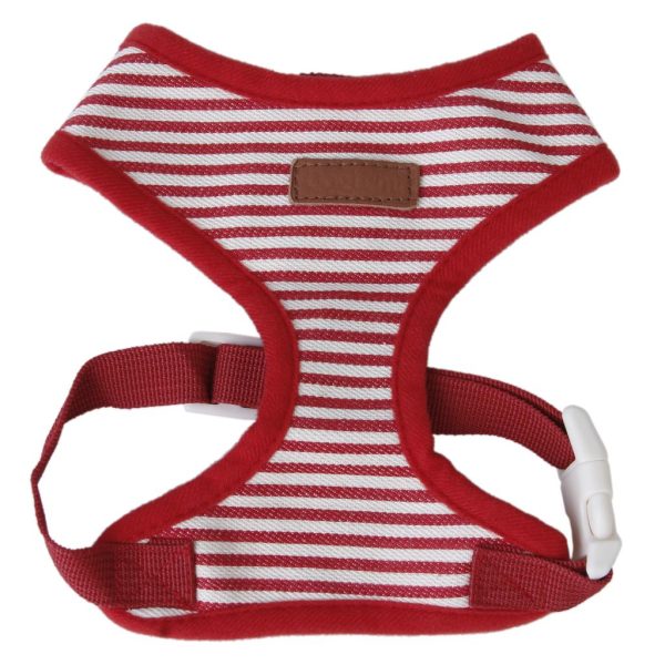 Maxbell Maxbell Soft Breathable Mesh High Strength D-Ring Puppy Harness Safety Equipment Pet Supplies Red + White S Cheap