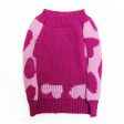 Maxbell Maxbell Pink Heart Pattern Charms Sweater Warm Clothes For Pet Dogs Winter Clothing Apparel Outfit Supplies Size L Sale